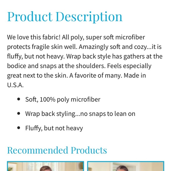 So Soft Buck & Buck Adaptive Nightgown - Picture 3 of 9